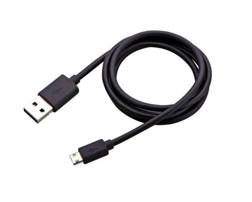 MICRO-USB ADAT- ÉS TÖLTŐKÁBEL, 2.0 180CM, FEKETE (Új)