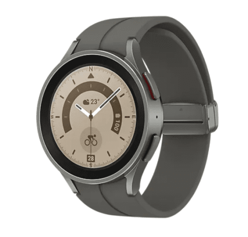 Samsung Galaxy Watch5 Pro Bluetooth (45mm) (Titánszürke, VILÁGOS SZÜRKE  szíj ) ÚJ, bontatlan