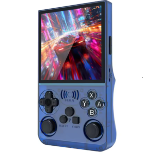 ANS13 Retro kézi videojáték-konzol  (kék) 4" IPS képernyő 64 GB-os ÚJ.
